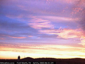 From WXnation Webcam in far north Fort Worth. Click for larger image in new window